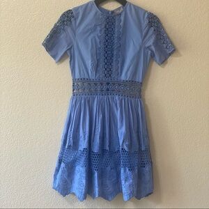 Asos‎ Periwinkle Crochet Lace Mini Dress